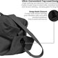 WHITEDUCK Top Load Canvas Folding Duffel Bag, Water Resistant Army Style Shoulder Bag for Men and Women- Gym, Sports, Travel, Hiking, Camping, Backpacking (Large 25" x 42",Black)