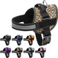 Dogline Dog Harness, Reflective No-Pull Adjustable Vest with Handle for Walking, Training, Breathable, No - Choke Harness for Small, Medium or Large Dogs Room for Patches Leopard Brown M 22"-28"