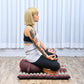 Leewadee Meditation Cushion Set – 1 Round Zafu Meditation Pillow and 1 Square Roll-Up Zabuton Meditation Mat, Pillows Bundle Filled with Kapok