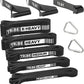 Long Resistance Bands for Working Out Men and Women - Set of 5 Pull-Up Bands, Rubber Handles and Door Anchor - Workout Bands Resistance for Men - Exercise Bands Resistance Bands Set