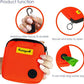 Dog Treat Pouch for Pet Walking and Training with Clicker Poop Bags Small Fanny Zipper Pack Holder for Puppy Snack Dispenser Kit for Leash and Outdoor Use (Orange)