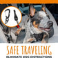 Mighty Paw Dog Seat Belt - Chew-Proof Metal Safety Restraint - Steel Braided Vehicle Tether - Rock Climbers Carabiner Included - Pet Car Leash Seat Belts - Dogs Car Safety Harness -Black, 40cm