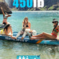 11'6×35" Super Wide Inflatable Stand Up Paddle Board, Ultra Stable SUP Board for Adults, 450lb Capacity with Shoulder Strap, 100L Backpack, Removable US Fin, Floating Paddle, Safety Leash