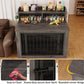 IRONCK Extra Large Dog Crate Furniture, 43.3 inches Wooden Dog Crate with Storage and 4 Hooks, Heavy Duty Pet Crate for Large Dog, Decorative Pet Cage for Indoor (30" L x 43.3" W x 41.1" H)