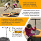 Upper Bounce Mini Workout Trampoline with Adjustable T-Shaped Handrail – Hexagonal Rebounder Trampoline for Kids & Adults – Fitness & Recreational Trampolines, Supports up to 220 lbs.