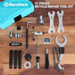 DURATECH 31 Pieces Bicycle Tool Kit, Complete Bike Repair Kit with Storage Box, Mountain Bike Repair Tools, for Mountain, Road, and Park Bicycle with Chain Riveter, Tire Levers, Crank Puller