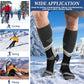 3 Pairs Merino Wool Ski Socks Thermal Warm Winter Thick Knee High Snowboarding Skiing Socks for Women Men