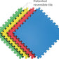 Norsk Reversible Kids Puzzle Play Mats - EVA Interlocking Foam Tiles (Multicolor/Black 4 Tiles - 16 sq. Ft. 1/2" Thick)