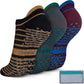 Hylaea Unisex Non Slip Socks with Grip for Yoga, Hospital, Pilates, Barre | Ankle, Cushioned
