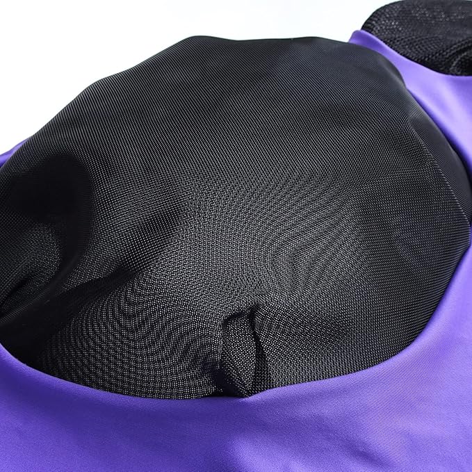 Horse Fly Mask with Ears - Large Eye Space for Full Vision, Breathable Stretch Comfort Fit, UV Protection, Forelock Opening, Easy Pull-On Violet Full