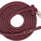 Double Braid Lead Rope with Eye Splice Loop, 12-14FT Lengths (Burgundy, 14 ft.)