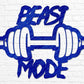 Beast Mode Metal Sign | Metal Home Gym Sign | Fitness Sign | Fitness Quote | Motivation Decor | Workout Decor Sign | Gym Wall Art | Weightlifting | Crossfit Sign | Boyfriend Gift