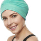 BEEMO Swim Caps for Women Swimming Turban Polyester Latex Lined Pleated for Ladies