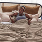 Bedsure 100% Cotton Blanket Queen Size for Bed - Breathable and Soft, Waffle Weave Blanket for Summer, Thick Cozy Fall Blankets for Women Gift, Taupe, 90x90 Inches