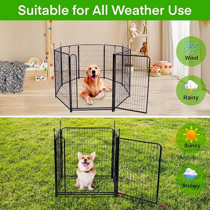 Garden Fencing 36 inch High, 14 Panels Total 31 Ft(L), Gate 21 inches Wide with Low Sills. Garden Fence with Gate, Anti Dig Fence Barrier, Flower Bed Fencing, Dog Fences for The Yard