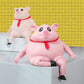 Stretchy Glue-Sand Filled Rubber Pig, Latex Piglet Soft Decompression Doll Toy, Animal High-Elastic Stretchable, Decompression Toy for Adults and Children