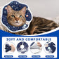Soft Adjustable Cat Cone Collar - Comfortable Recovery Collar for Cats After Surgery (Dark Blue, Medium)