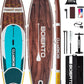Inflatable Stand Up Paddle Board 10'8“*34"/11'*33" Extra Wide Paddle Boards for Adults, SUP with Premium Accessories & Nylon Backpack, Adjustable Paddle, Hand Pump, Bottom Fin, Leash