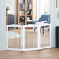 Spirich Freestanding Wire Pet Gate for Dogs, Tall Dog Gate for The Houes, Doorway, Stairs, Pet Puppy Safety Gate with Sliver Wire 60 Inches Extra Wide, 30 Inches Tall, 3 Panels, White