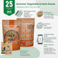 Organo Republic 25 Summer Vegetable & Herb Garden Seeds Variety Pack - 6,820+ Non-GMO Heirloom Veggie & Herb Seeds for Outdoors & Indoor Home Gardening: Tomato, Okra, Bean, Cucumber, Basil, Rosemary