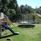 Happy Trampoline Round Trampolines 14 FT, 15 FT, 16 FT - ASTM Approved - Outdoor Gymnastic Trampolines for Adults and Kids with Net Enclosure