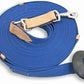 Southwestern Equine 35' Flat Cotton Web Lunge Line with Bolt Snap & Rubber Stop (35', Sapphire)