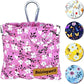 Dog Treat Pouch, Small Cotton Pocket Sized Training Holder, Hand Free Walking Fanny Bag with Carabiner, Self-Closing Pet Feed Snack Reward, Behavior Aids for Puppy Travel or Outdoor Use