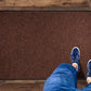 M+A Matting WaterHog Diamond | Commercial-Grade Entrance Mat with Rubber Border – Indoor/Outdoor, Quick Drying, Stain Resistant Door Mat (Dark Brown, 3' x 10')