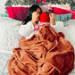 Bedsure Twin XL Fleece Blanket Dorm Bedding - Lightweight Soft Cozy Blankets for Bed, Sofa, Couch, Travel, Camping, Burnt Orange, 66"x90"