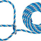 Weaver Leather Livestock Cattle Poly Rope Halter Dark Blue/Turquoise/Gray
