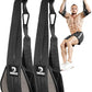 DMoose Fitness Hanging Ab Straps for Pull Up Bar & Core Strength Training - Soft Padded Exercise Straps for Ab Swing & Leg Raises, Hang Bar Strap with 2 Steel Carabiners - Abs Equipment for Home & Gym