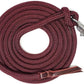Double Braid Lead Rope with Eye Splice Loop, 12-14FT Lengths (Burgundy, 14 ft.)