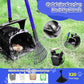 SlowTon Dog Pooper Scooper - 37.4" Long Handle Adjustable Metal Swivel Bin & Rake & Spade Kit with 20 Waste Bags, Portable Pooper Scooper for Gravel Lawn Grass, Suit for Small Medium Large Dog