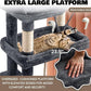 Large Cat Tree Tower for Large Cats, Cat Scratching Post, Self Grooming Post, Interactive Cat Toys, Oversized Perch and Basket, Heavy Duty 72", Dark Grey