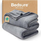 Bedsure Fleece Throw XL Blanket for Couch - 300GSM Soft Lightweight Plush Cozy Blankets for Travel, Grey, 50x70 inches