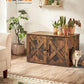 Feandrea Cat Litter Box Enclosure, Litter Box Furniture Hidden with Removable Divider, Indoor Cat House, End Table, 31.5 x 20.9 x 19.7 Inches, Rustic Brown UPCL002X01