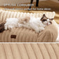 Bedsure Cute Cat Couch for Pets - Fluffy Small Dog Sofa with Premium Soft Corduroy Fleece, Pet Sofa with Removable Washable Cover, Supportive Dog Couch Bed for Small Medium Dogs, 30inch, Tuscan Beige