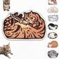 Lukamoo® Cute Cat Litter Mat (30’’x20’’), Large/L, for Kitty Litter & Cute Cat Litter Box, Litter Trapping Mat (Brown Tabby)