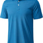 MAGCOMSEN Men's Polo Shirts 3 Buttons Casual Work T Shirts Quick Dry Short Sleeve Golf Shirt Pique Jersey Outdoor Performance
