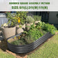 Land Guard 6×3×1 ft Galvanized Raised Garden Bed Kit， Raised Garden Boxes Outdoor, Oval Metal Raised Garden Beds for Vegetables, Flowers, Herbs（Grey）……