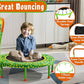 36" Trampoline with No-Gap Design, Mini Trampoline for Kids, 3FT Indoor/Outdoor Rebounder with Handle