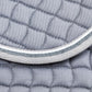 HORZE Adepto Padded All Purpose Quilted Equestrian Saddle Pad for Horses with Two-Tone Trim