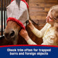 Farnam SuperMask II horse fly mask without ears, extended coverage, protects eyes from insects and debris, adjustable throat latch, Average Horse Size
