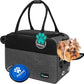 PetAmi Dog Purse Carrier for Small Dogs, Airline Approved Soft Sided Pet Carrier with Pockets, Ventilated Dog Carrying Bag for Puppy Cat, Dog Travel Supplies Bag, Sherpa Bed, Max 12 lbs, Dark Gray