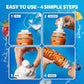 Cirkul 22oz. Orange Plastic Grip Squeeze Water Bottle & Sport Lid, BPA-Free, Non-Slip Design for Gym, Biking & Sports