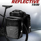 Ibera Bike Bag MIK Panniers 52.7L for Ebikes - Clip-On bike Bags For Bicycles with Built-in Battery Holder & Rain Cover - Water-Resistant Bike Rack Bag with Reflective Trim - ONLY FOR MIK RACKS