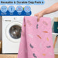 Sunheir Washable Pee Pads for Dogs 2-Pack Reusable Puppy Pads Pet Training Pads, Waterproof Dog Pee Pads for Crate, Whelping Pad, Non-Slip Protects Against Urine Leakage (Leaves - Pink, 18x24)