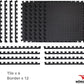 Norsk Foam Floor Gym Mats with Interlocking Tiles, .47" Thick, 24"x24", 42-Pack, 168 Square Feet, Diamond Plate Design, Black
