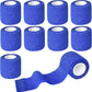9 Pack 2" x 5 Yards Self Adhesive Bandage Wrap Self Stick Wrap for Ankle, Wrist, Finger, Sports, Breathable Cohesive Vet Tape for Pets (D Dark Blue)