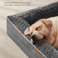 Feandrea Orthopaedic Dog Bed for Large Dogs, Waterproof Dog Sofa Bed with Removable Washable Cover, 42 x 32 x 7 Inches, Slate Gray UPGW253G02